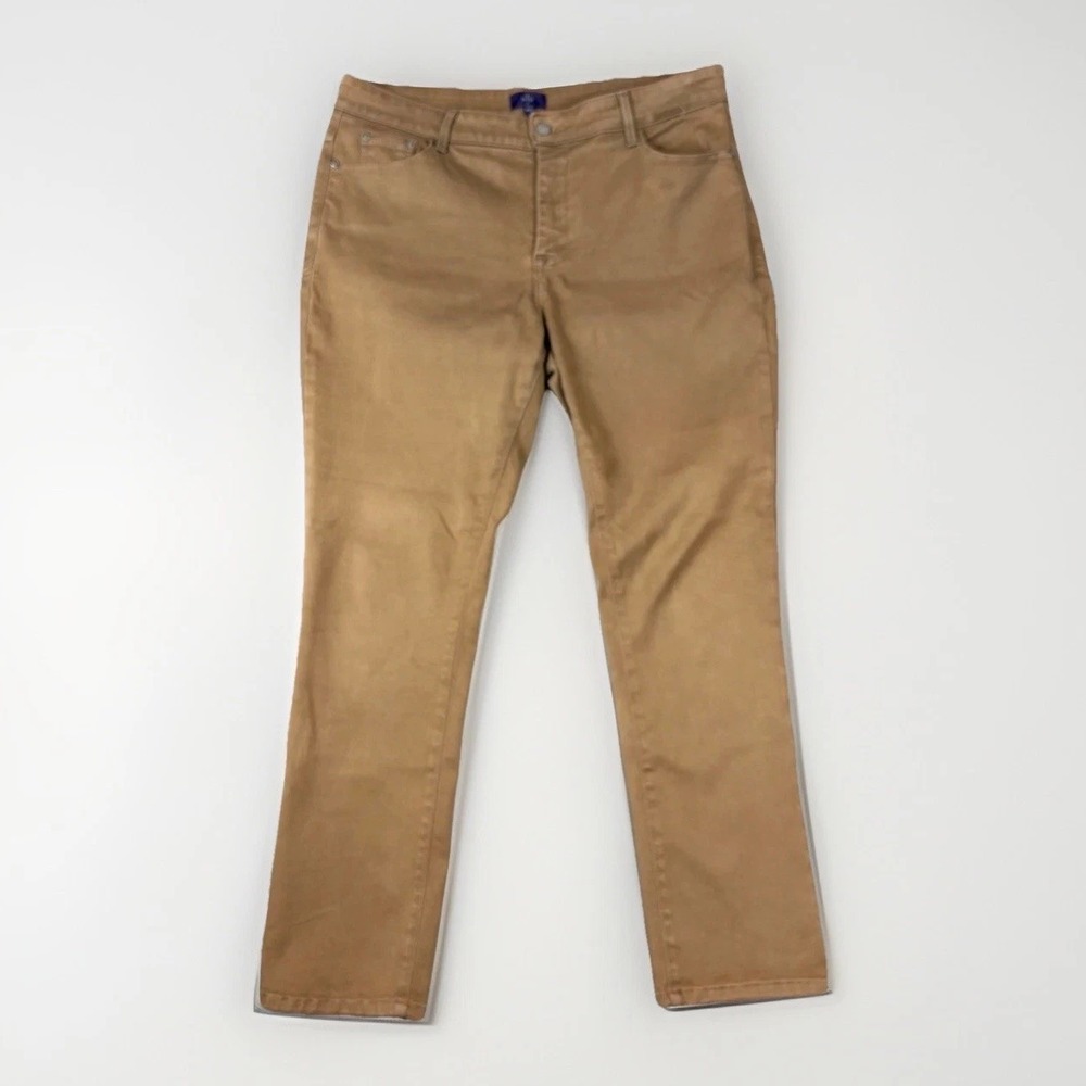 NYDJ Legging Jeans Womens 16P Tan Khaki Stretch‎ Cotton P38858DT3068